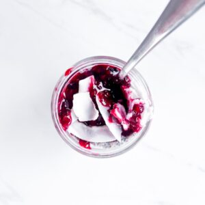 Berry Chia Pudding with Coconut Milk.