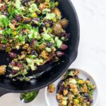 Mediterranean olive in a cast iron.