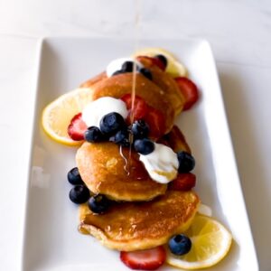 Lemon blueberry pancakes.