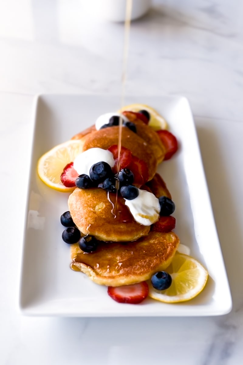Lemon blueberry pancakes.