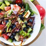 Berry Pecan Arugula and Spinach Salad.