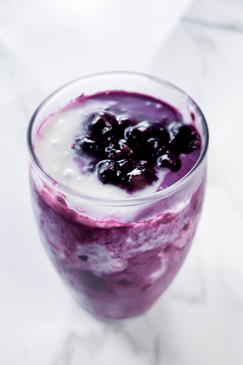 Blueberry bliss smoothie.