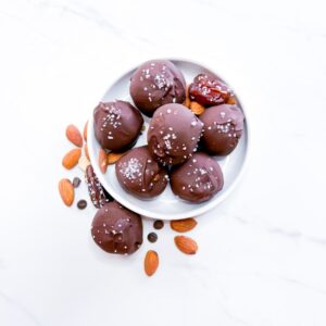 Salted caramel chocolate date balls.