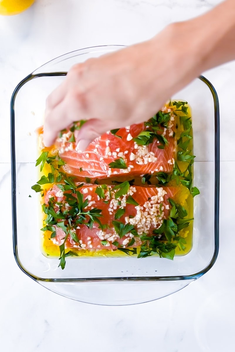 20 Minute Baked Mediterranean Salmon - Entirely Emmy