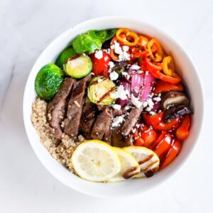 Balsamic steak bowls.