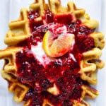 Oat flour waffles gluten free.