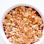 Crumble in a baking dish.
