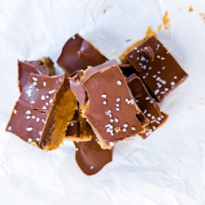 Peanut butter chocolate rice crispy bars.