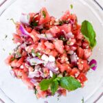 Watermelon feta salad.