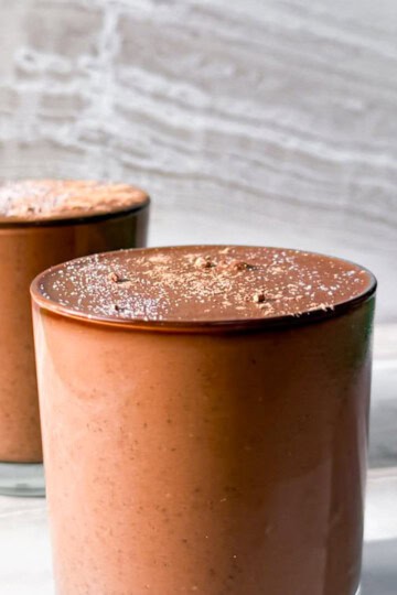 finished chocolate mousse chia pudding.