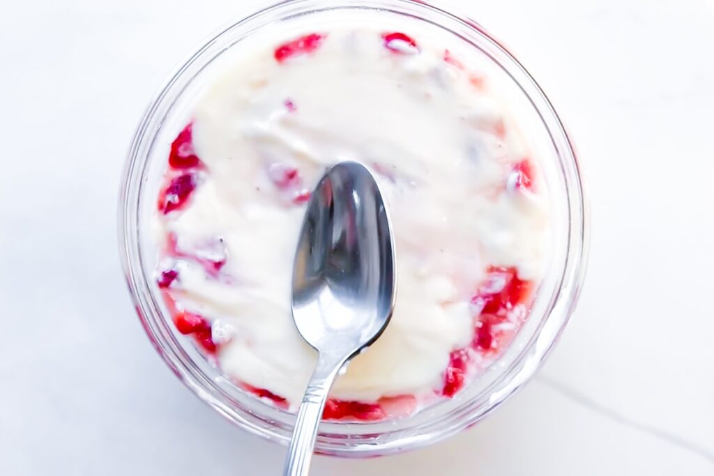 Strawberries and Cream Overnight Oats.