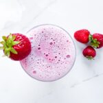 healthy strawberry shake.