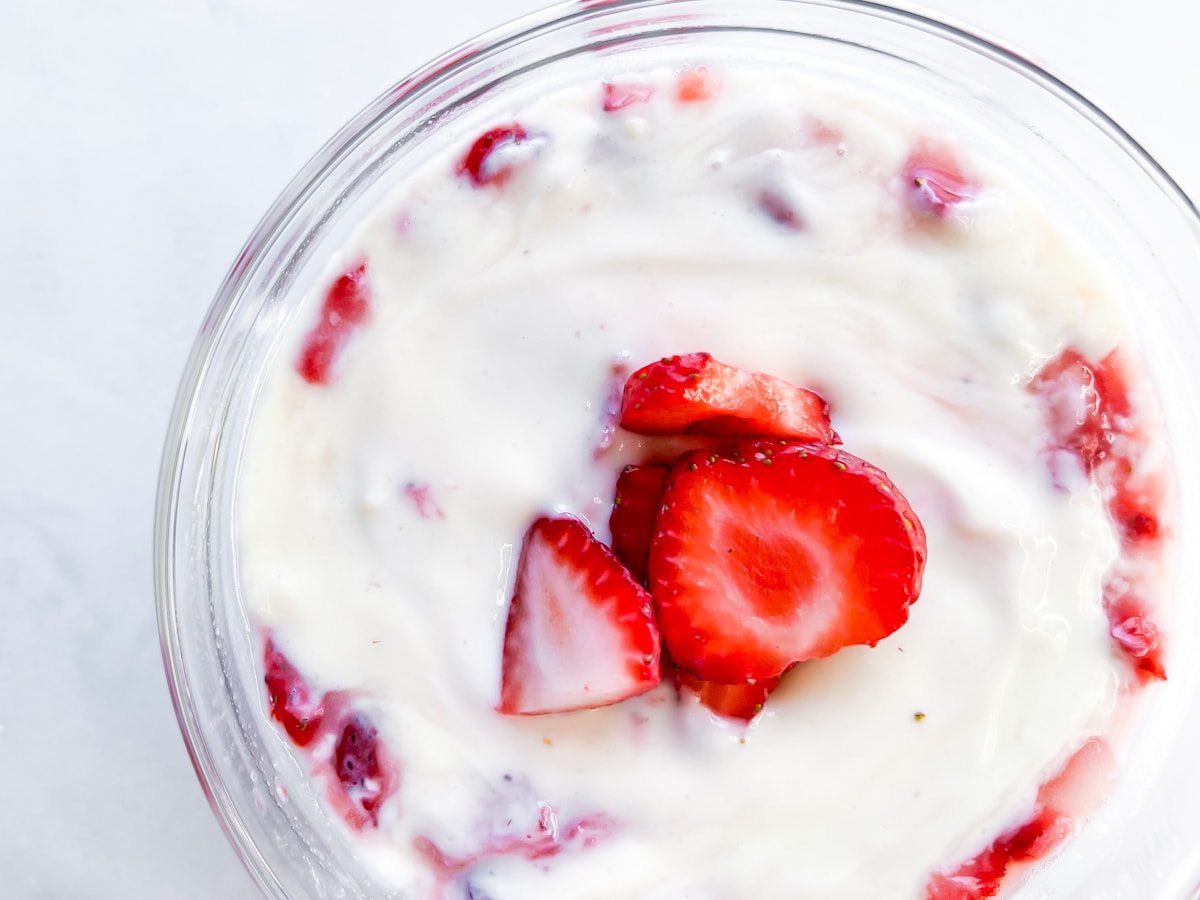 Strawberries and Cream Overnight Oats.