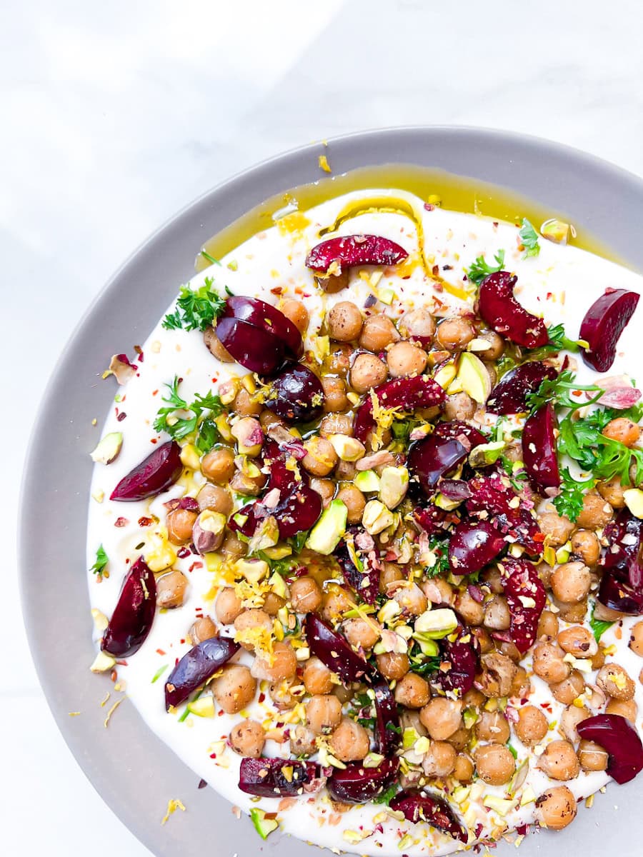 Labneh with Gluten Free Everything Bagel Bites Entirely Emmy