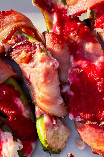 Air Fryer Bacon Wrapped poppers.