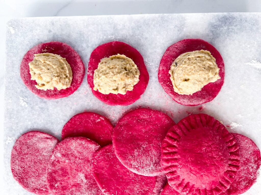 Beetroot ravioli.