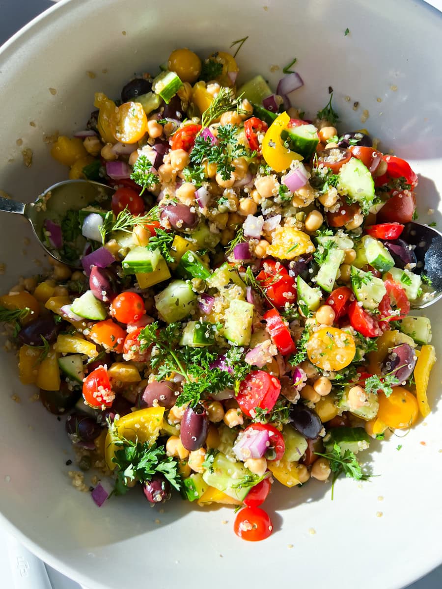 Greek Quinoa Salad with Lemon Dressing Entirely Emmy