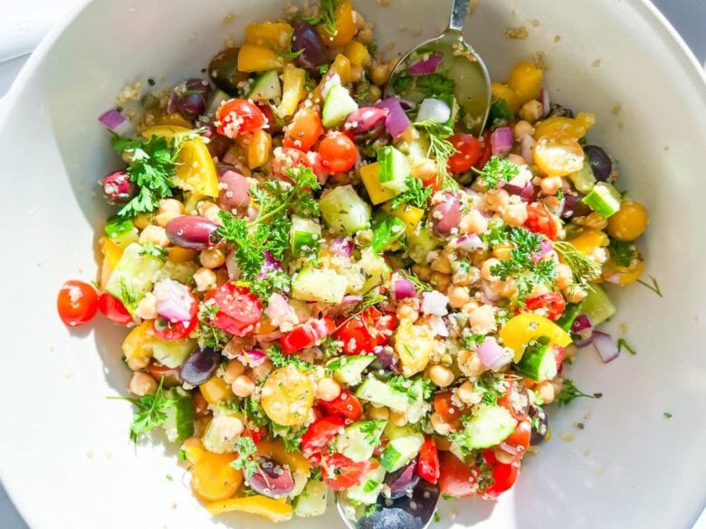 Greek quinoa salad.