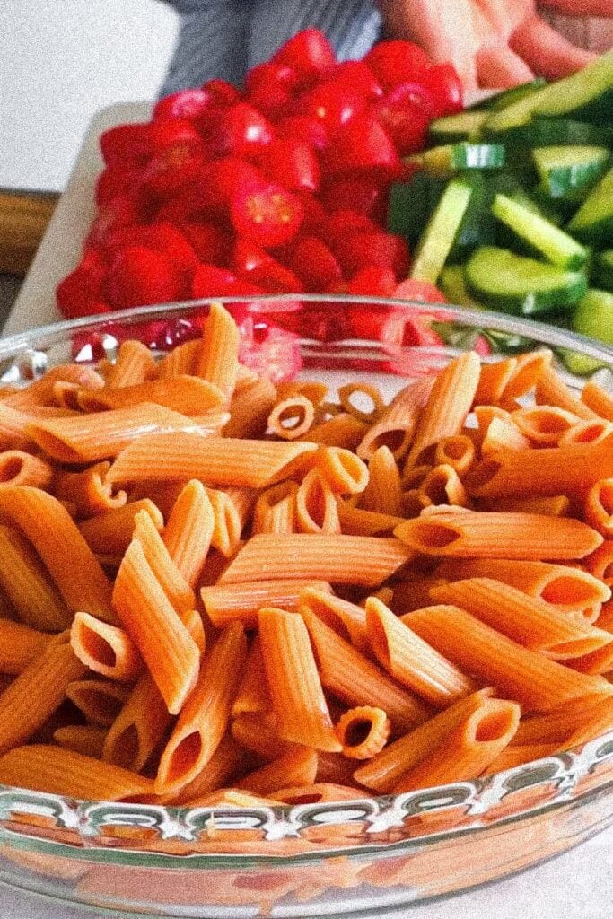 Lentil pasta.