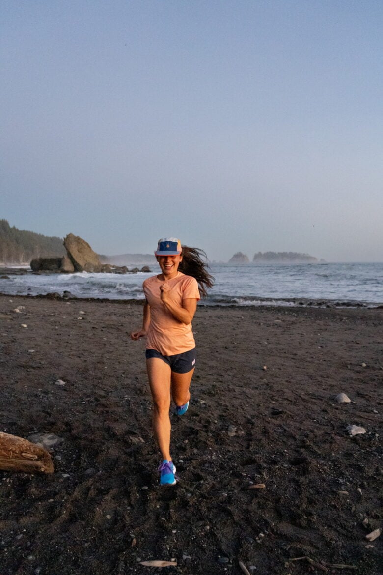 Running on the beach