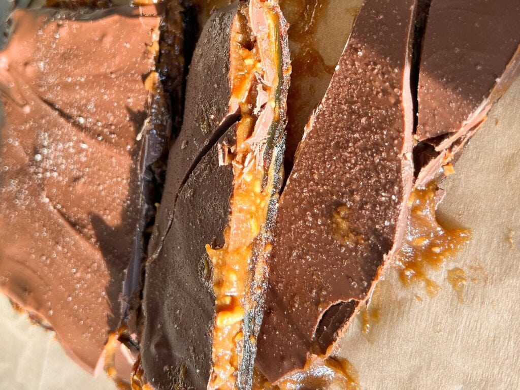 Salted caramel date bark.