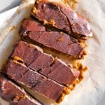 Date Bark on parchment paper.