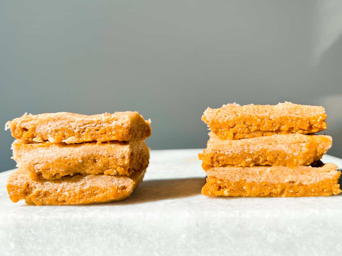 Finished sweet potato bars.