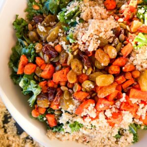 Warm kale salad.
