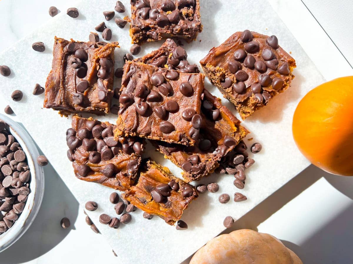 Pumpkin chickpea blondies.