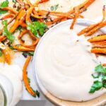 Roasted carrots with whipped feta.
