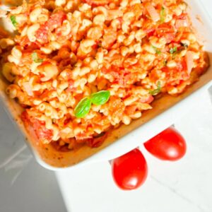 Vegan Baked Feta Pasta.