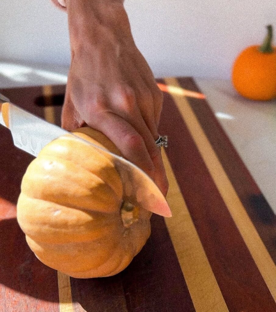 Chopped pumpkin.