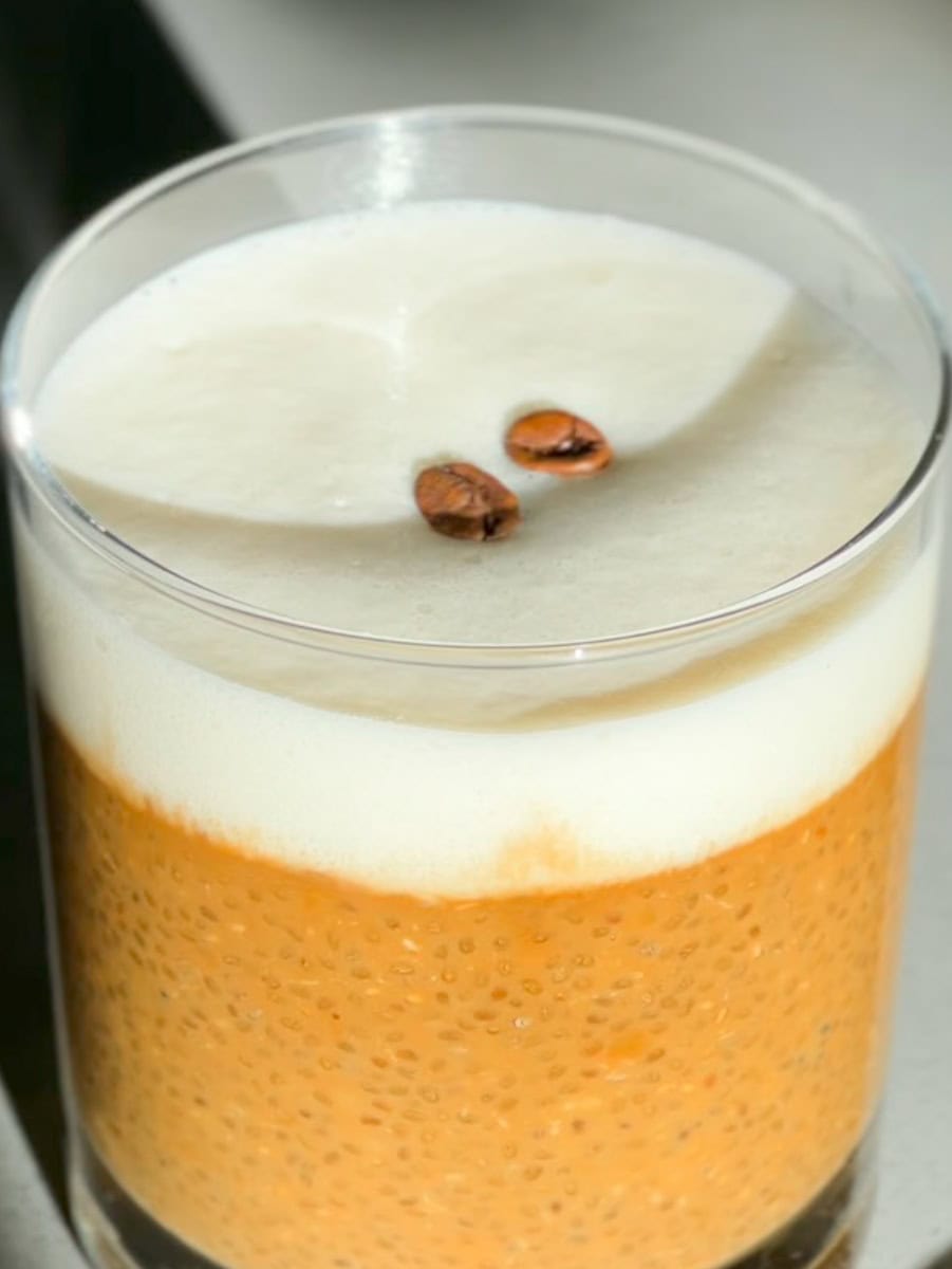 Finished chia coffee recipe.