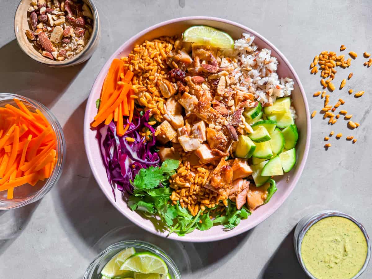 Finished Sweetgreen crispy rice bowl.