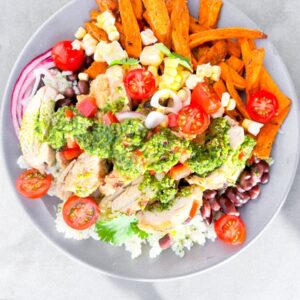 Chimichurri bowls.