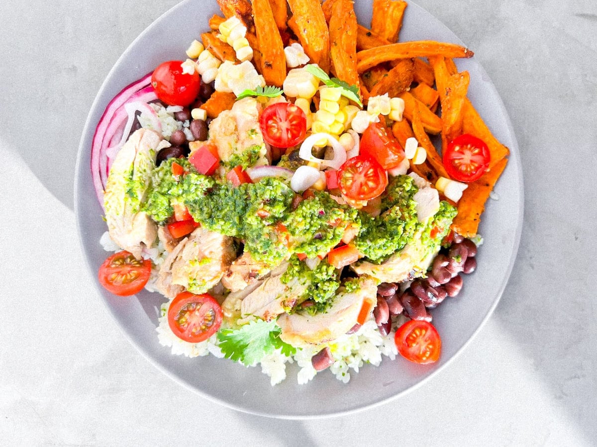 Chimichurri bowls.