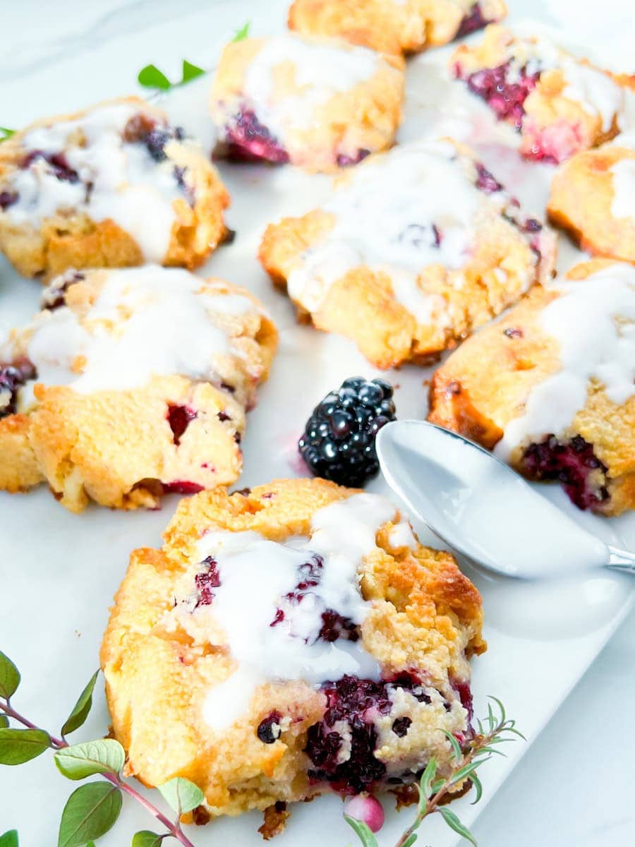 Gluten-free blackberry scones.