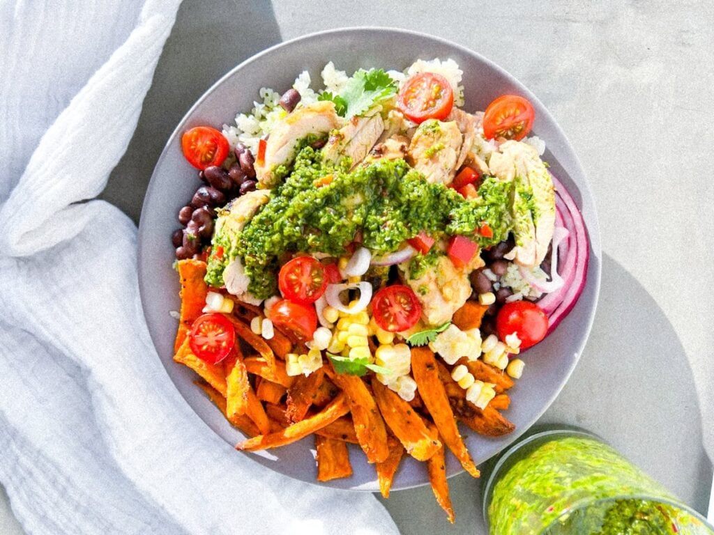 Chimichurri bowls.