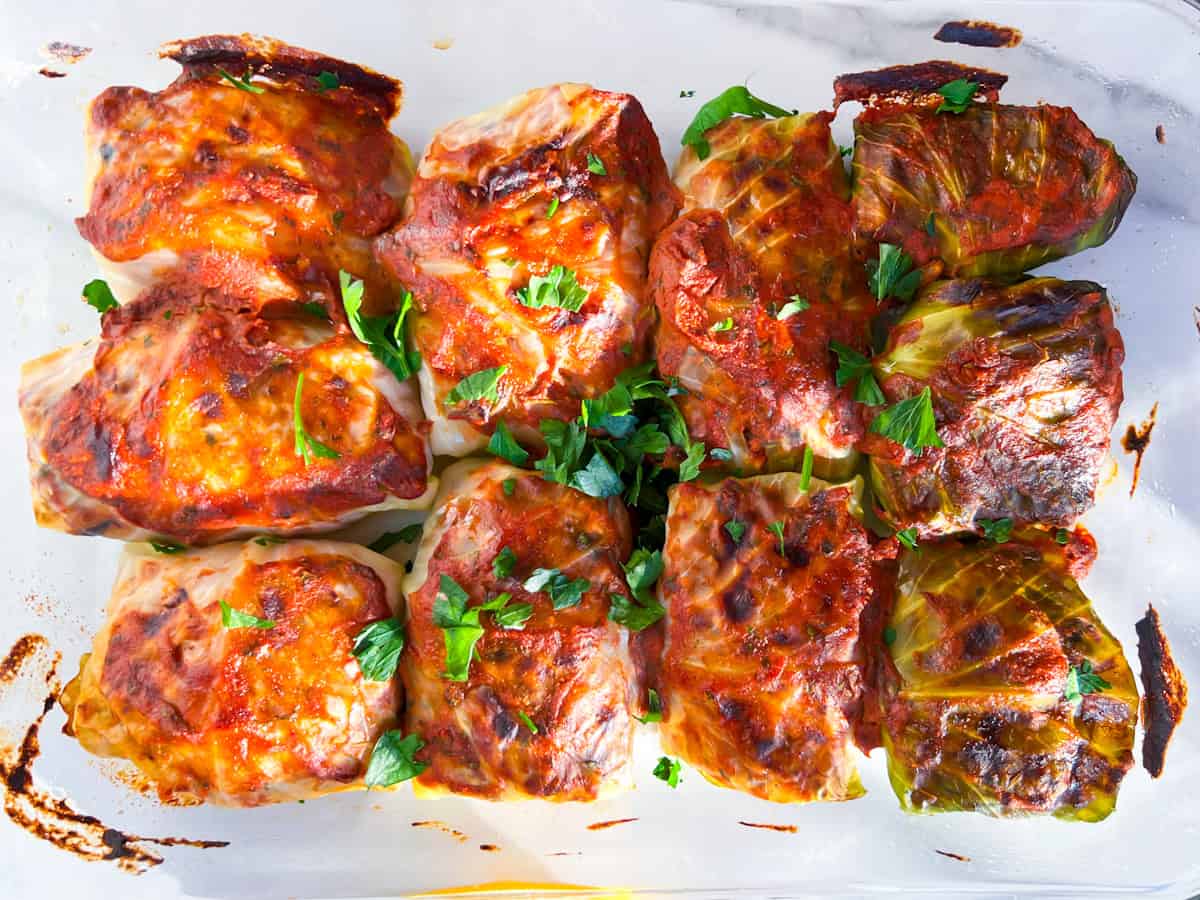 Finished Lebanese Cabbage Rolls.