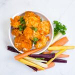 Cauliflower wings with buffalo.