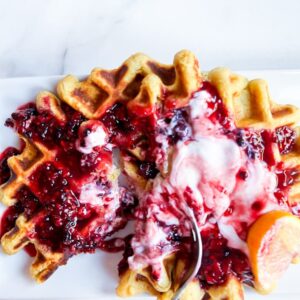 Oat flour waffles.