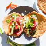 Mediterranean lentil wraps.