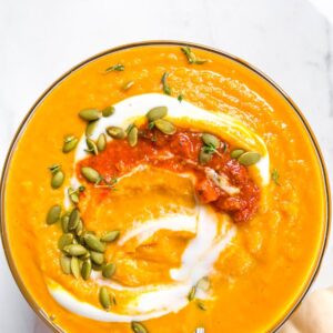 Carrot & Roasted Squash Soup.