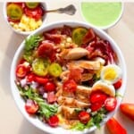 Finished photo of the chick-fil-a cobb salad.