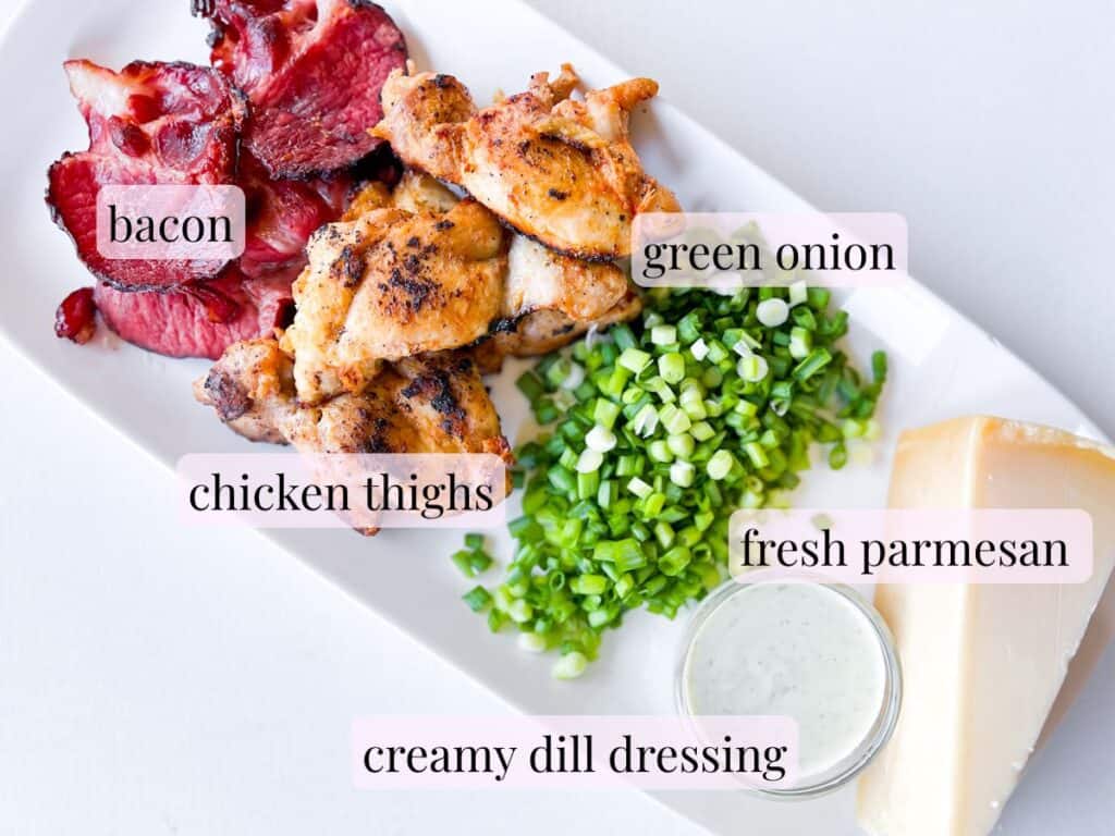 Loaded French fires ingredients.