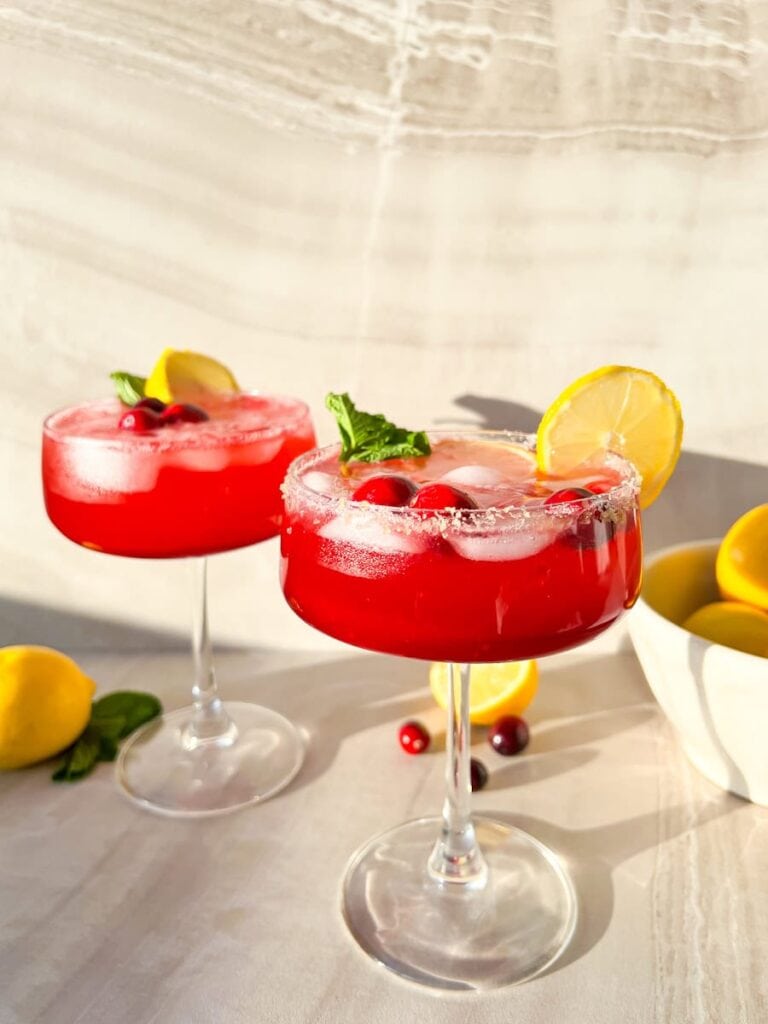 Cranberry Ginger beer Mocktail.