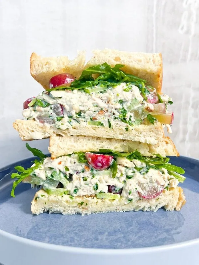 Chicken Salad with grapes.