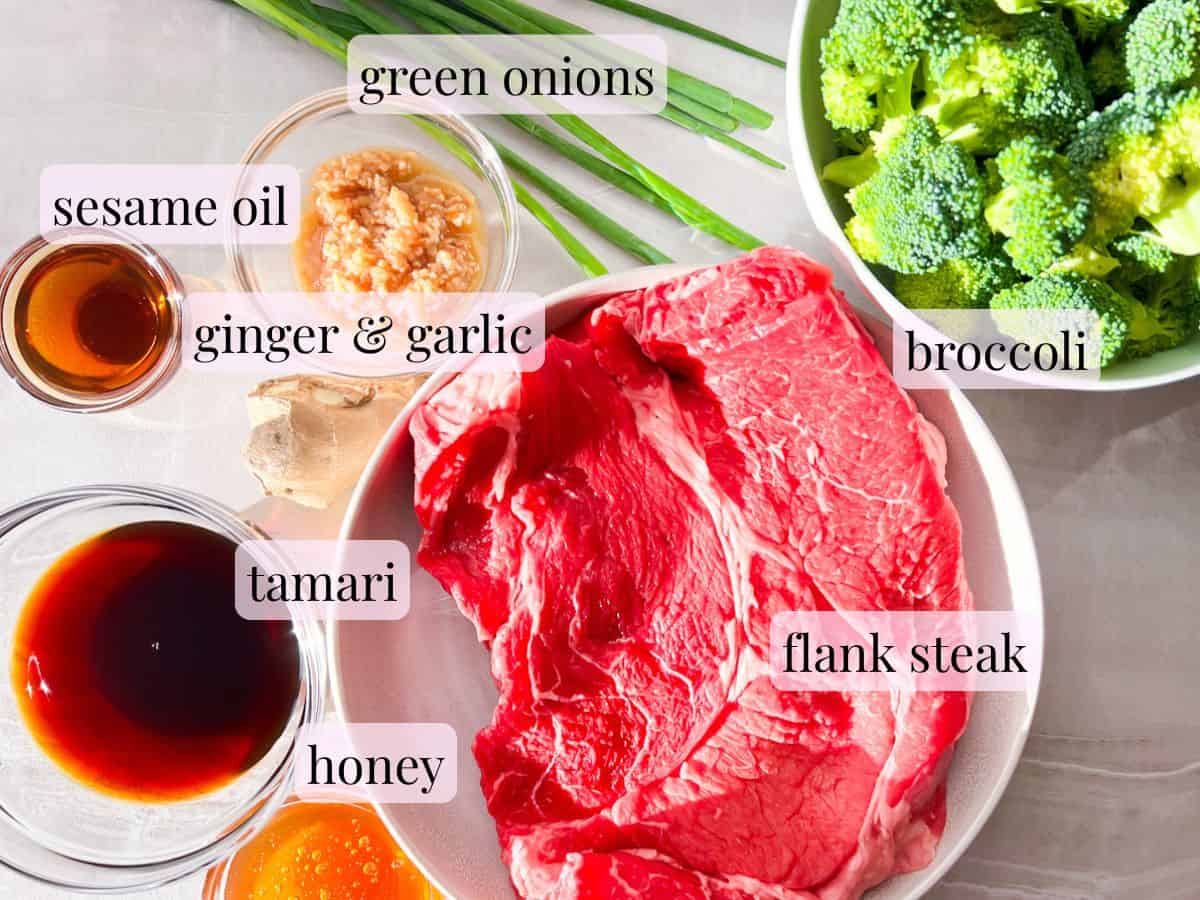 Panda Express beef and broccoli ingredients.