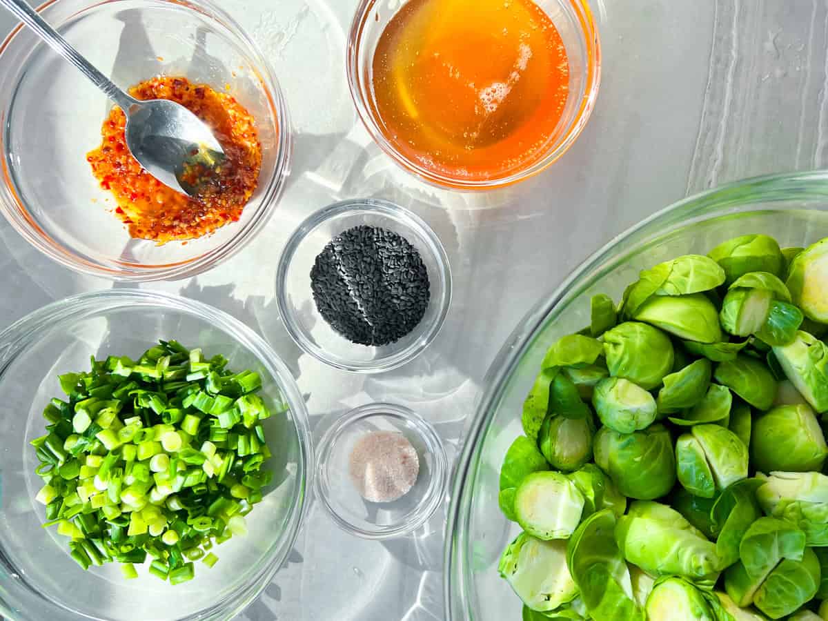 Brussel sprouts ingredients.