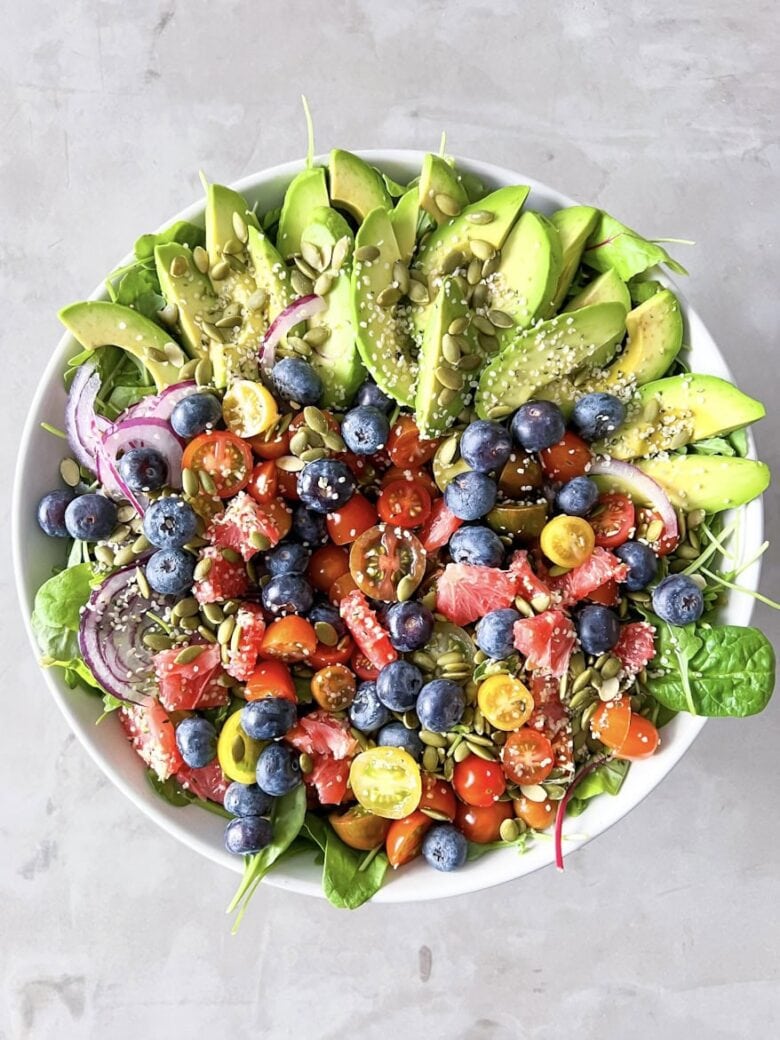 Arugula and Spinach Salad.